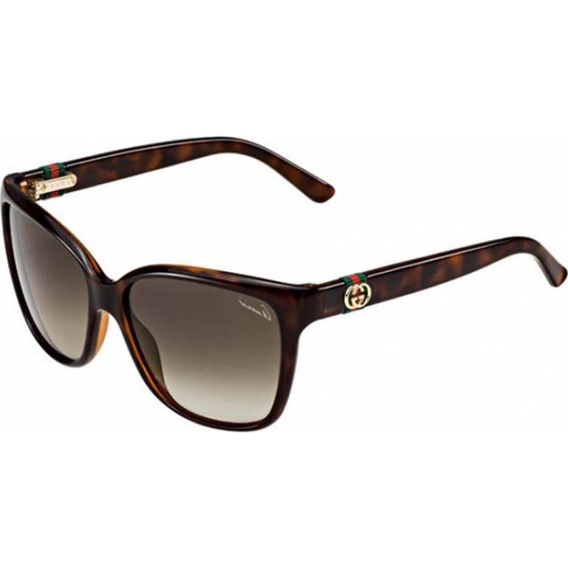 Gucci Ladies GG 3645-S DWJ HA Tortoiseshell Sunglasses