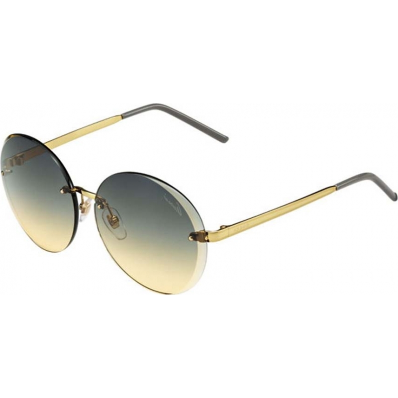 Gucci Ladies GG 4247-S 001 QJ Gold Grey Sunglasses