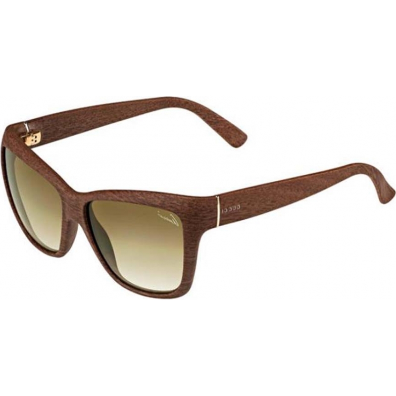 Gucci Ladies GG 3655-S 9RT HM Brown Wood Sunglasses