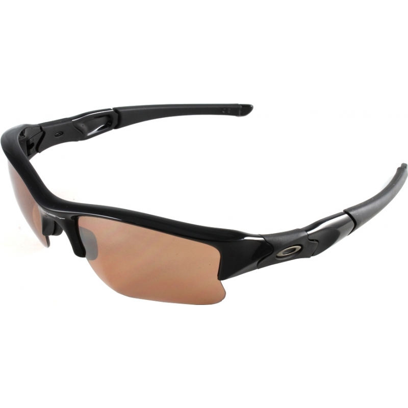 Oakley 26-242 Flak Jacket XLJ Polished Black - VR28 Black Iridium Sunglasses