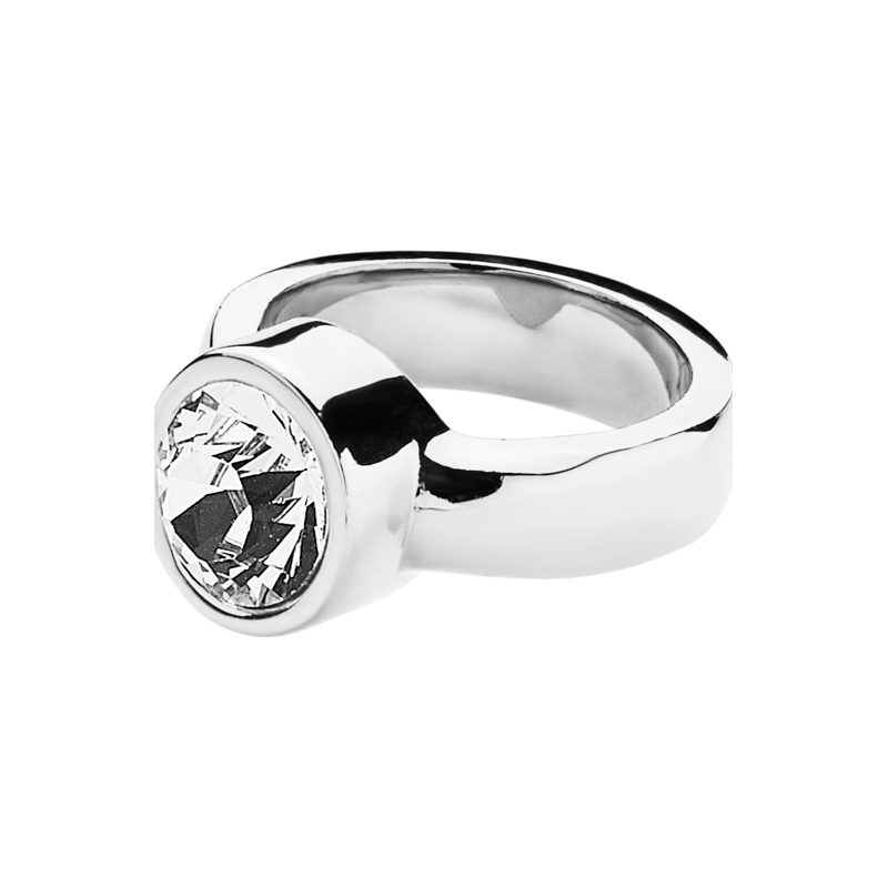 Dyrberg Kern Ladies Cyrielle II Shiny Silver Crystal Ring