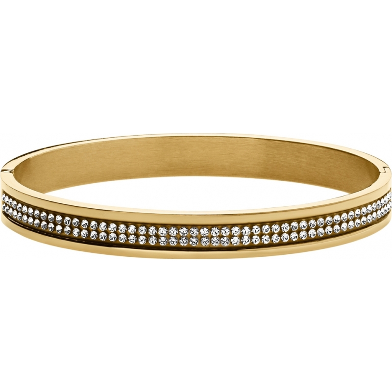 Dyrberg Kern Ladies Lorbel II Gold Crystal Bangle