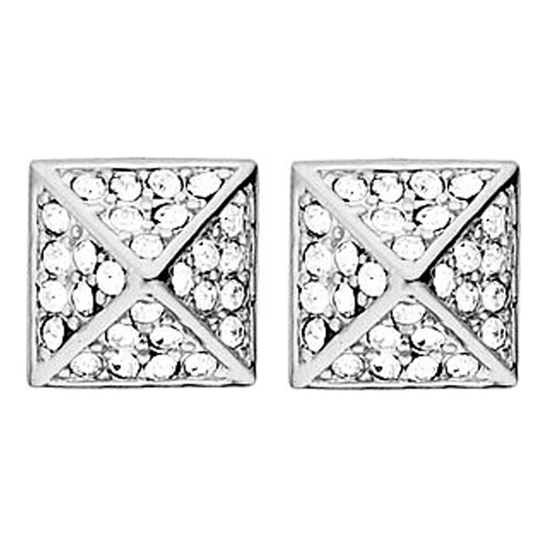 Dyrberg Kern Ladies Rah Shiny Silver Crystal Earrings