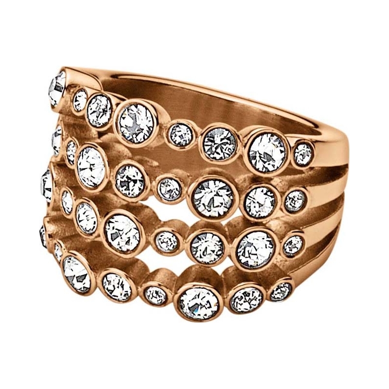 Dyrberg Kern Ladies Unica II Rose Gold Plated Cocktail Ring