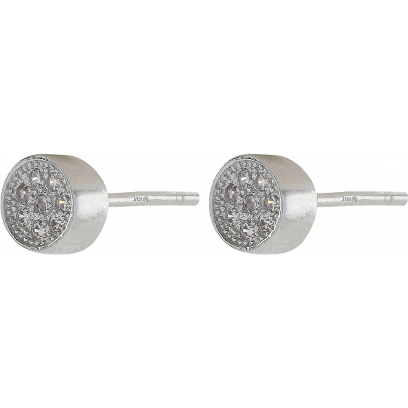 FROST by NOA Ladies Silver Ear Stick Earrings With Cubic Zirconia