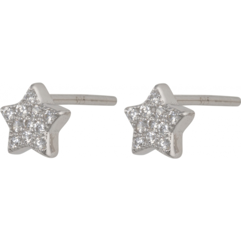 FROST by NOA Ladies Silver Star-Shaped Ear Pin Earrings
