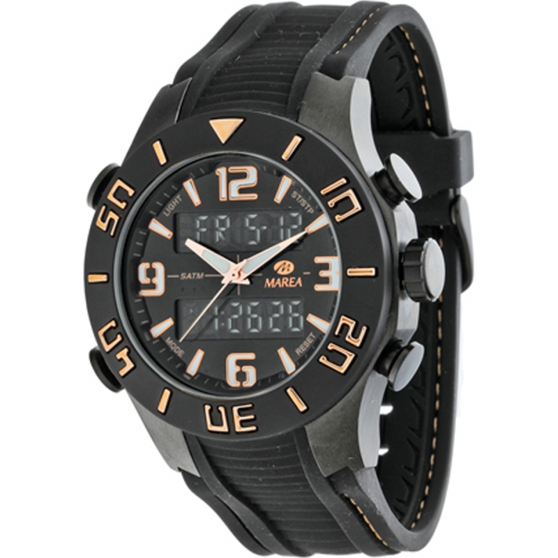 Marea Mens Fashion Black Chronometer Watch