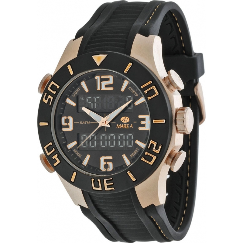 Marea Mens Fashion Black Chronometer Watch