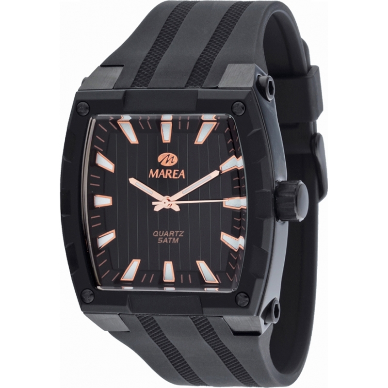 Marea Mens Black Analogue Watch