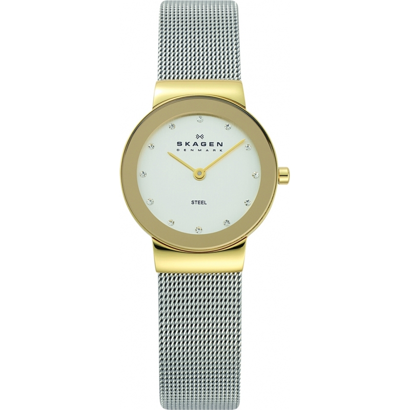 Skagen Ladies Klassik White Silver Mesh Watch