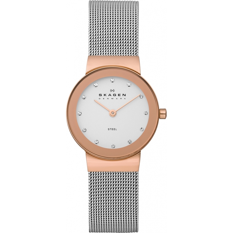 Skagen Ladies Klassik Rose Gold Steel Mesh Watch