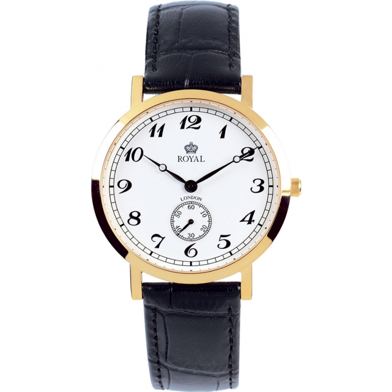 Royal London Mens Classic Black and Gold Watch