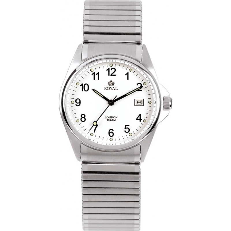 Royal London Mens Classic Silver White Watch