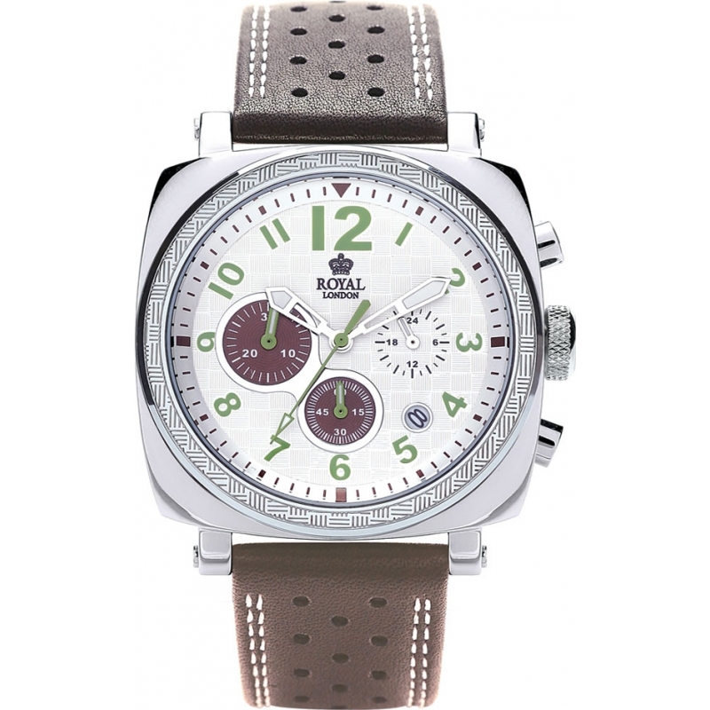 Royal London Mens Sports Chronograph Brown Watch