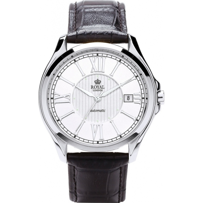 Royal London Mens Black and Steel Automatic Watch