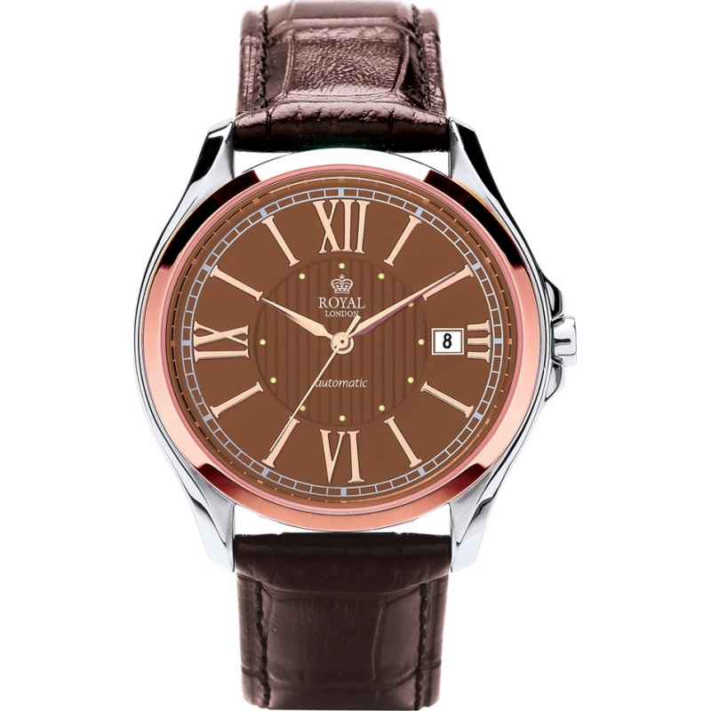 Royal London Mens Automatic Brown and Steel Watch