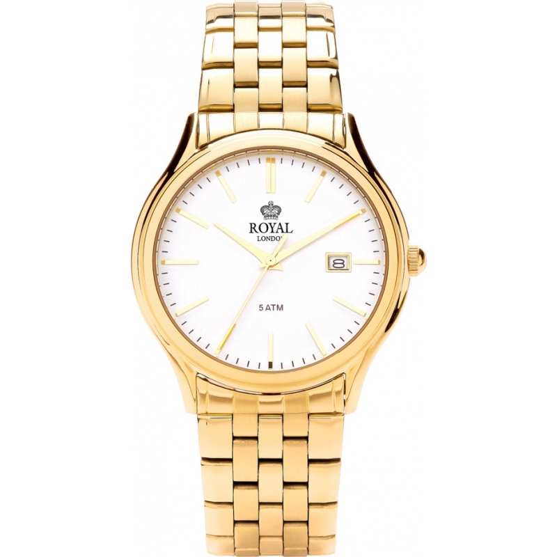 Royal London Mens Classic Gold Bracelet Watch
