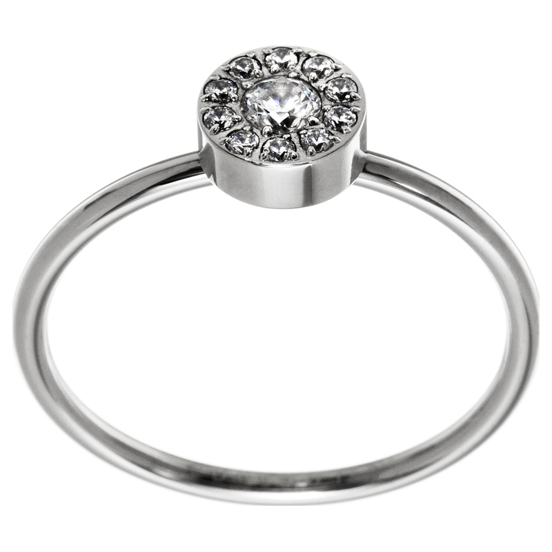 Edblad Ladies Size Q (L) Thassos Mini Silver Steel Ring