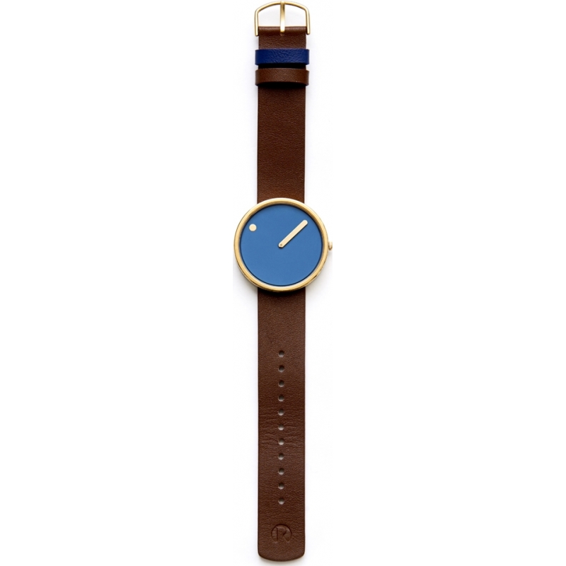Picto Ladies Brown Leather Strap Watch