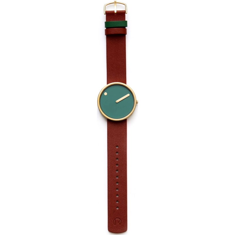 Picto Ladies Red Leather Strap Watch