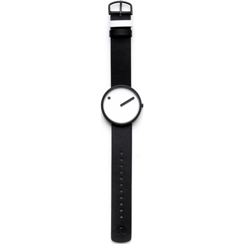 Picto Ladies Black Leather strap Watch