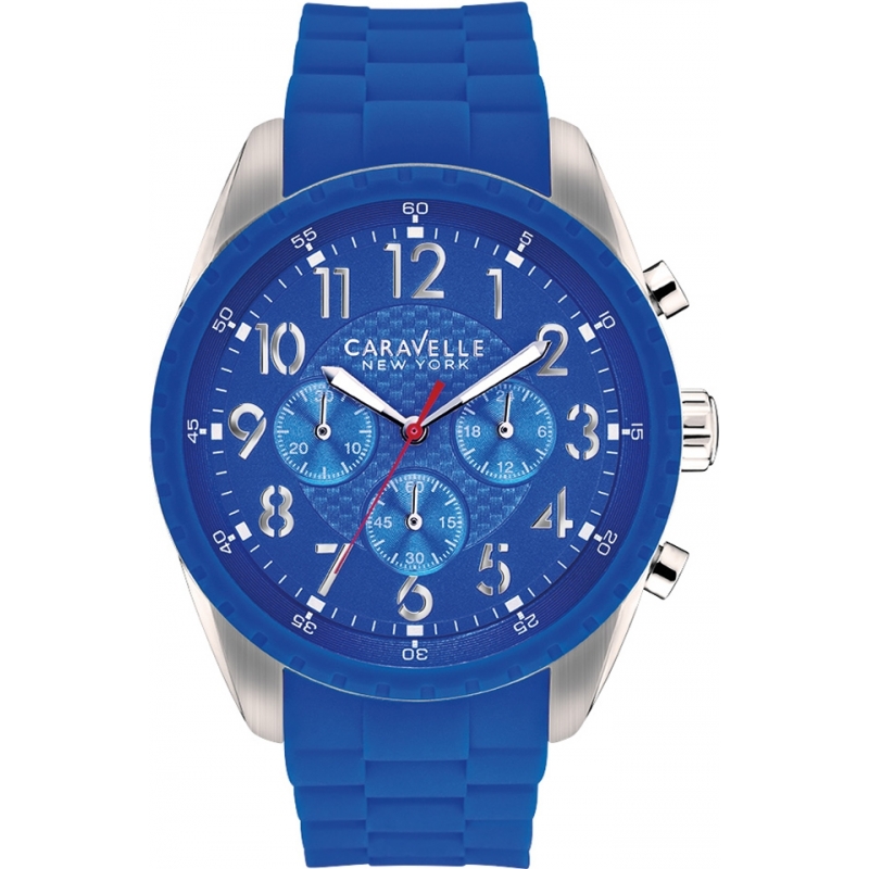 Caravelle New York Ladies Carla Blue Chronograph Watch