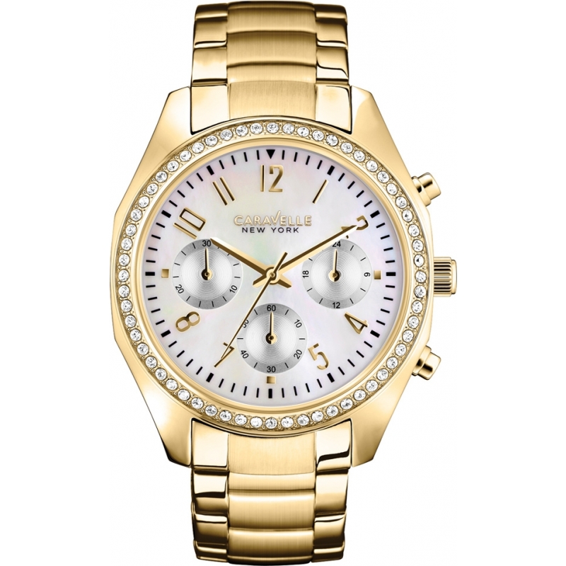 Caravelle New York Ladies Melissa Gold Chronograph Watch