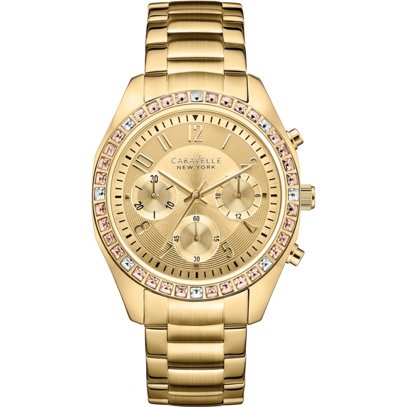 Caravelle New York Ladies Melissa Gold Chronograph Watch