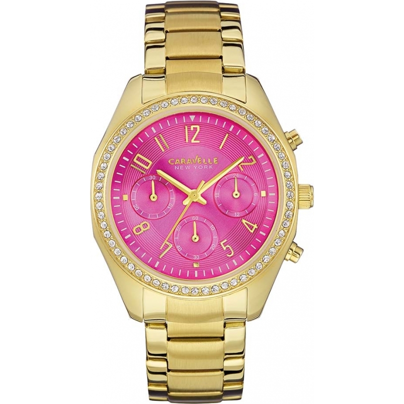 Caravelle New York Ladies Melissa Pink Gold Chronograph Watch