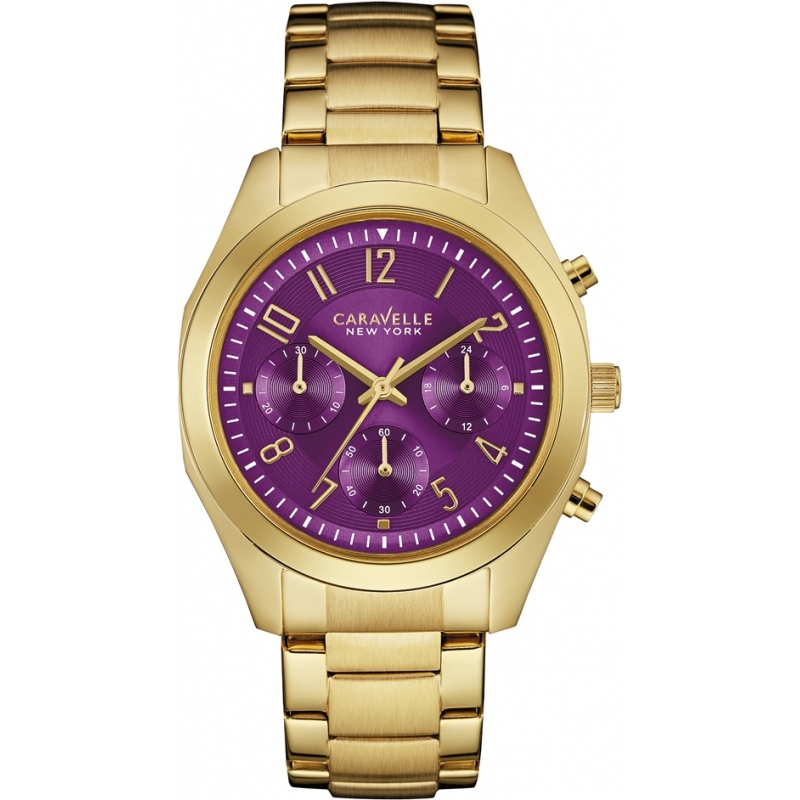 Caravelle New York Ladies Melissa Gold Chronograph Watch