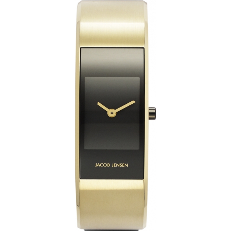 Jacob Jensen Ladies Eclipse Black Gold Large Watch