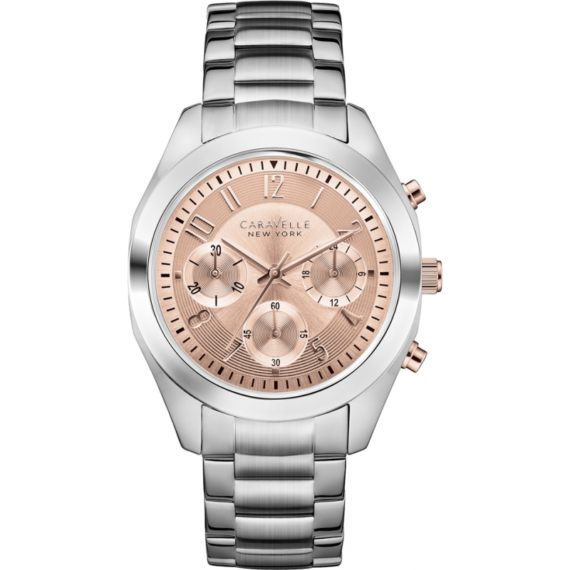 Caravelle New York Ladies Melissa Silver Chronograph Watch