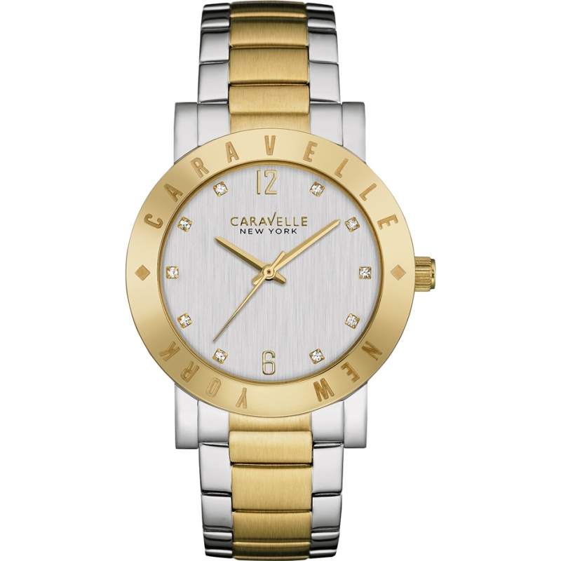 Caravelle New York Ladies Boyfriend Two Tone Steel Bracelet Watch