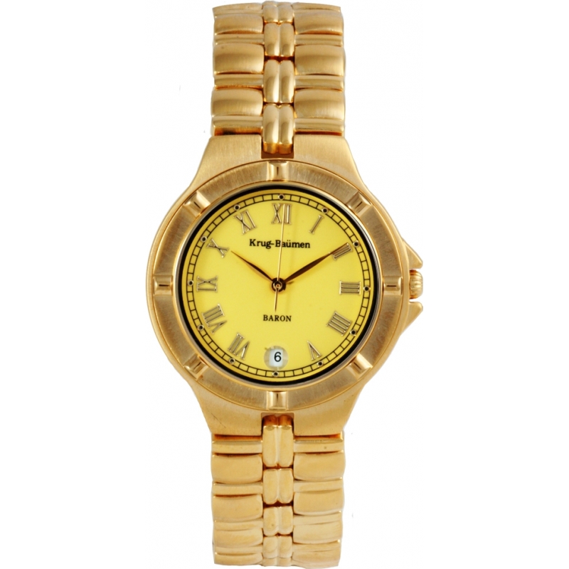 Krug Baumen Gents Baron Yellow Dial