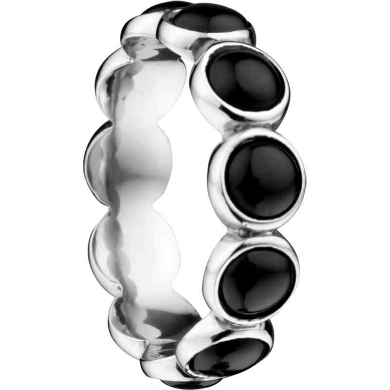 Bering Time Ladies Size J Black Ceramic Bubble Ring