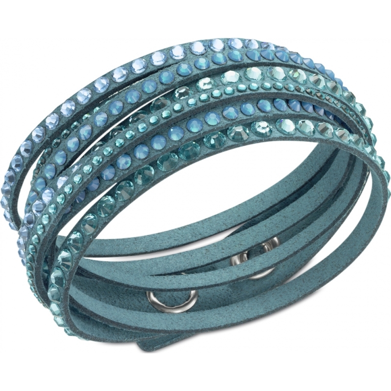 Swarovski Ladies Slake Deluxe Turquoise Alcantara Fabric Bracelet