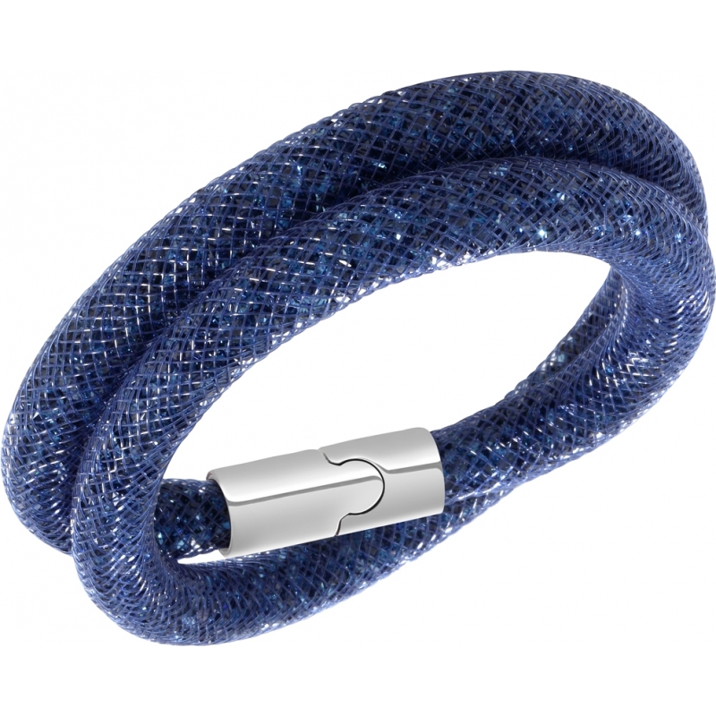 Swarovski Ladies Stardust Size Medium Blue Bracelet with Blue Crystals