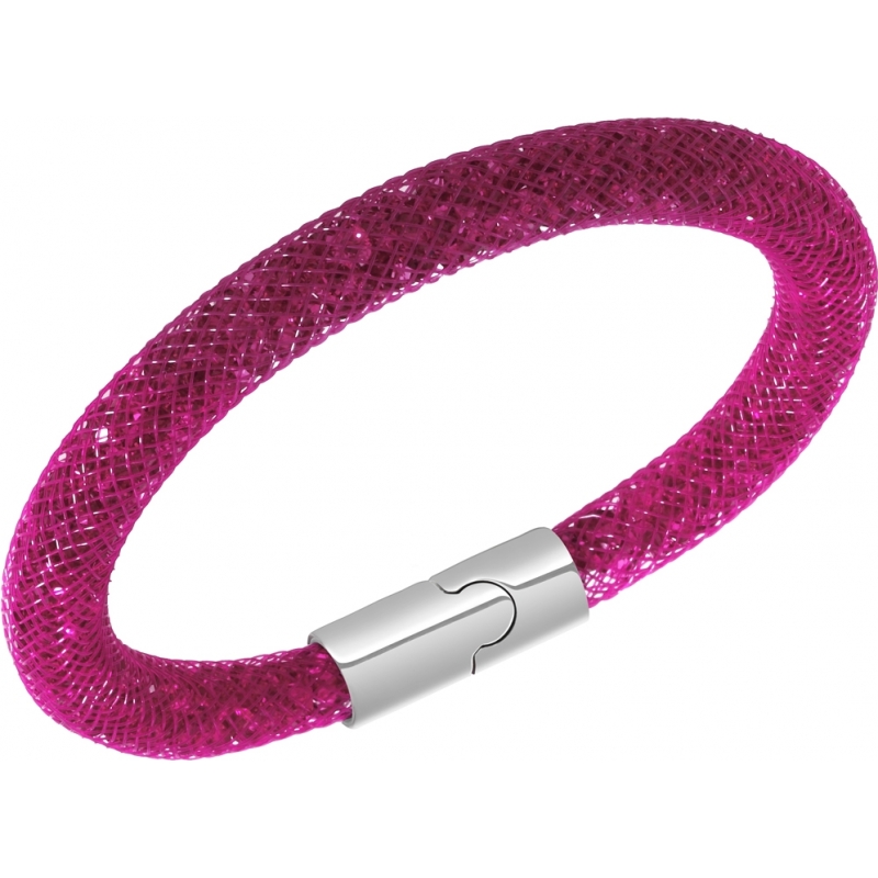 Swarovski Ladies Stardust Size Medium Pink Bracelet with Fuchsia Crystals