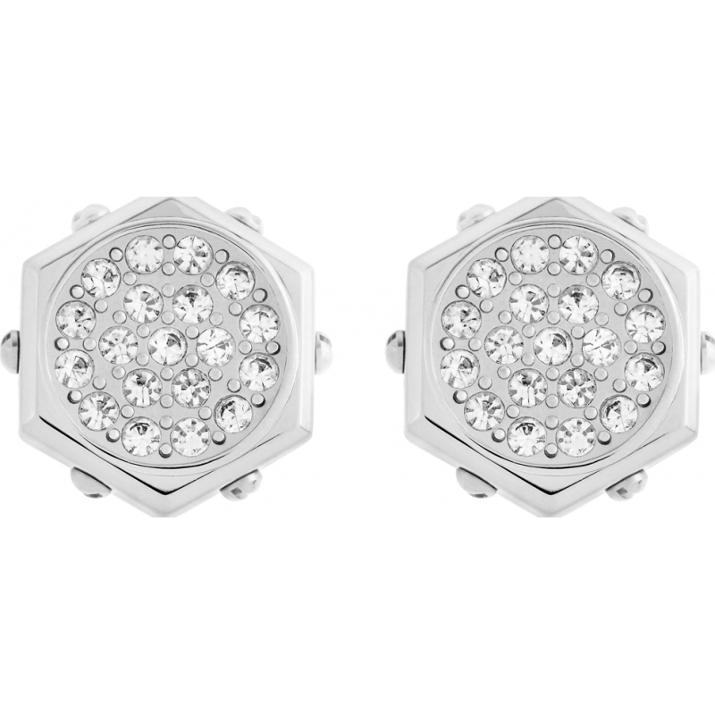 Swarovski Ladies Bolt Silver Earrings with Clear Crystals