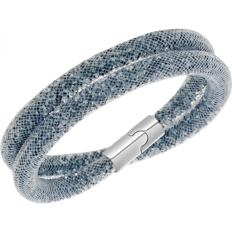 Swarovski Ladies Stardust Size Small Two Tone Bracelet with Blue Crystals