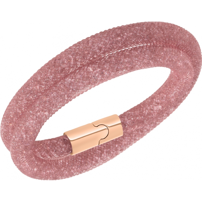 Swarovski Ladies Stardust Size Small Pink Bracelet with Pink Crystals