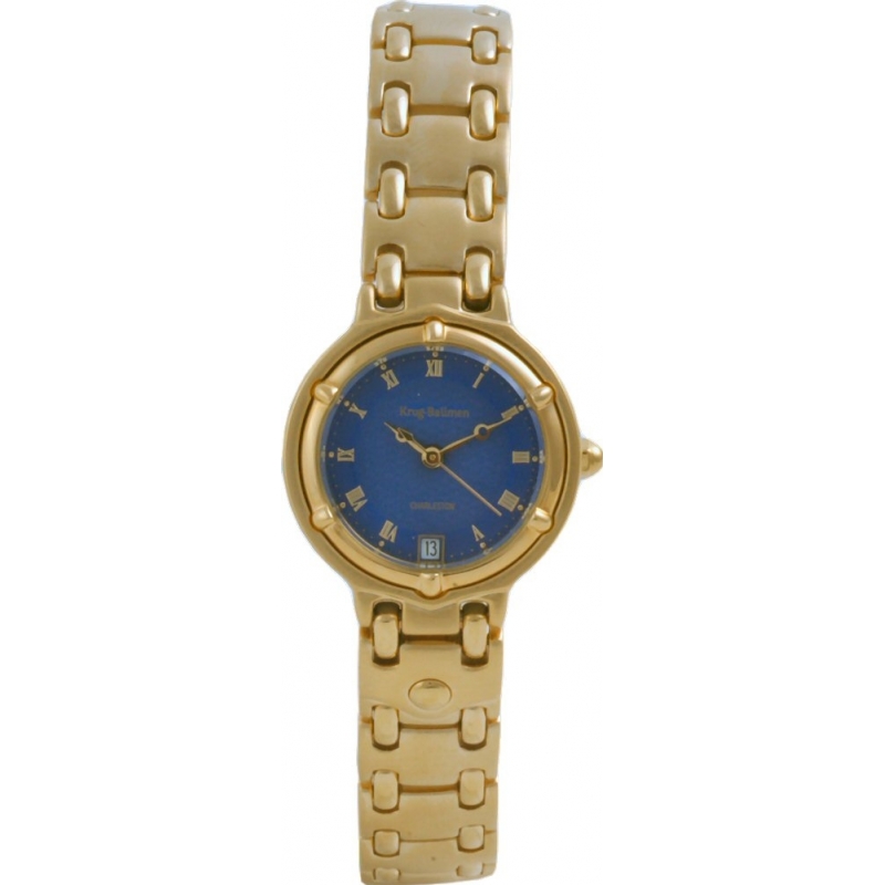 Krug Baumen Ladies Charleston Blue Gold Watch