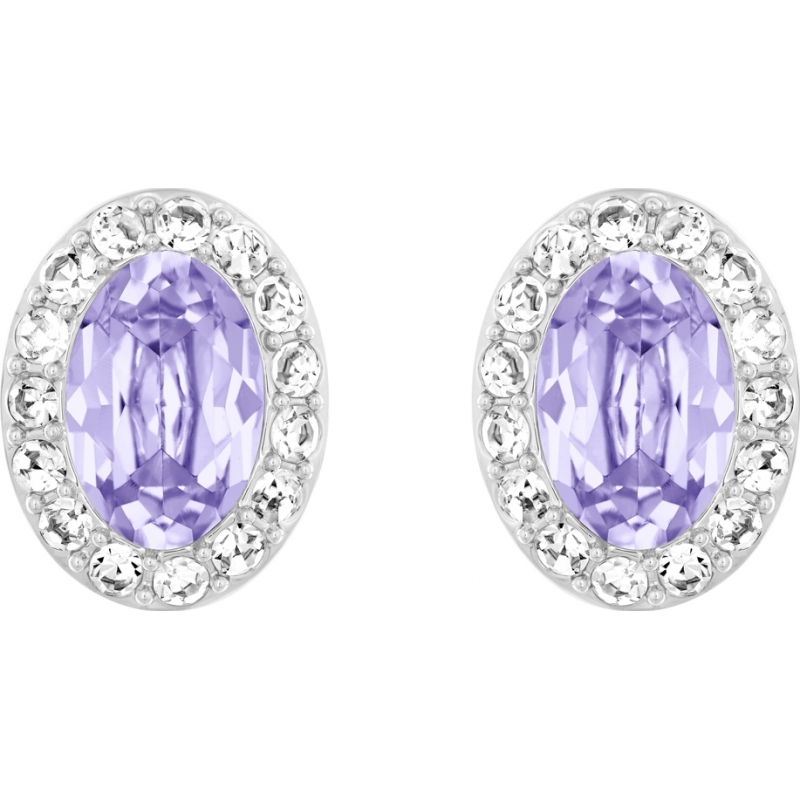 Swarovski Ladies Christie Rhodium Plated Pierced Earrings