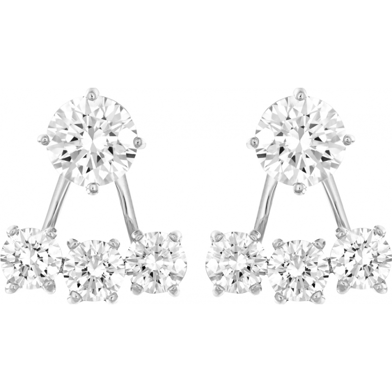 Swarovski Ladies Attract Rhodium Plated Pierced Earrings