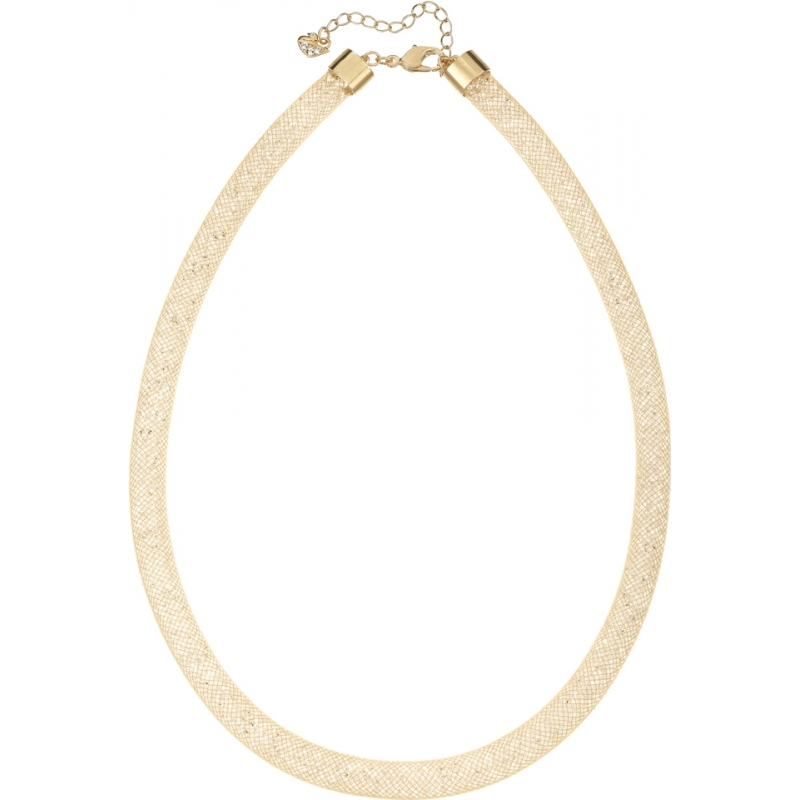 Swarovski Ladies Stardust Golden Nylon Necklace With Clear Crystals