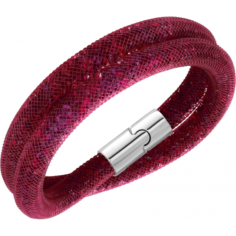 Swarovski Ladies Stardust Size S Double Wrap Bracelet With Purple And Red Crystals