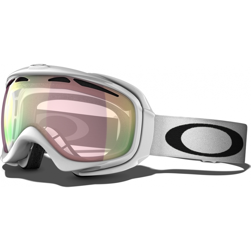 Oakley Ladies Elevate Polished White - VR50 Pink Iridium Goggles