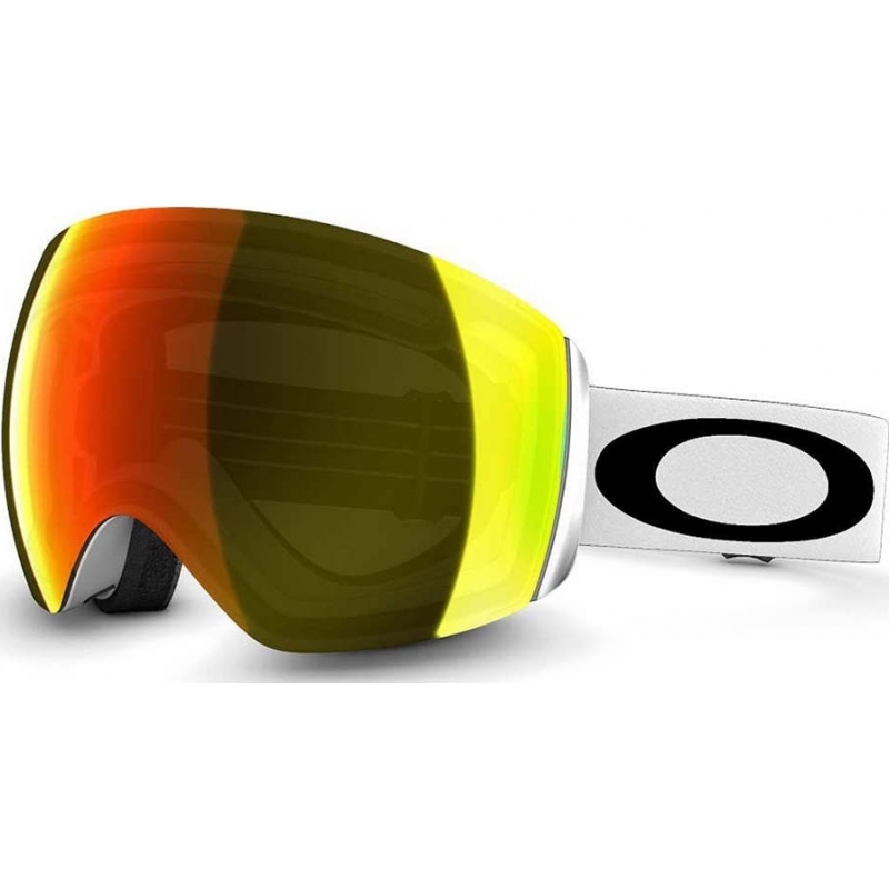 Oakley Flight Deck Matte White - Fire Iridium Goggles