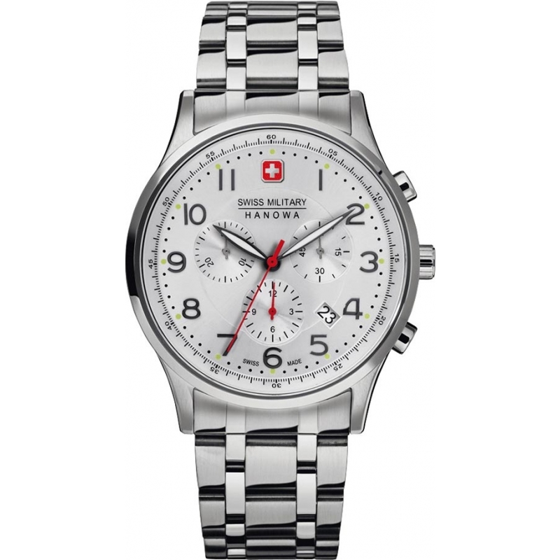 Swiss Military Mens Patriot Silver Chronograph Watch