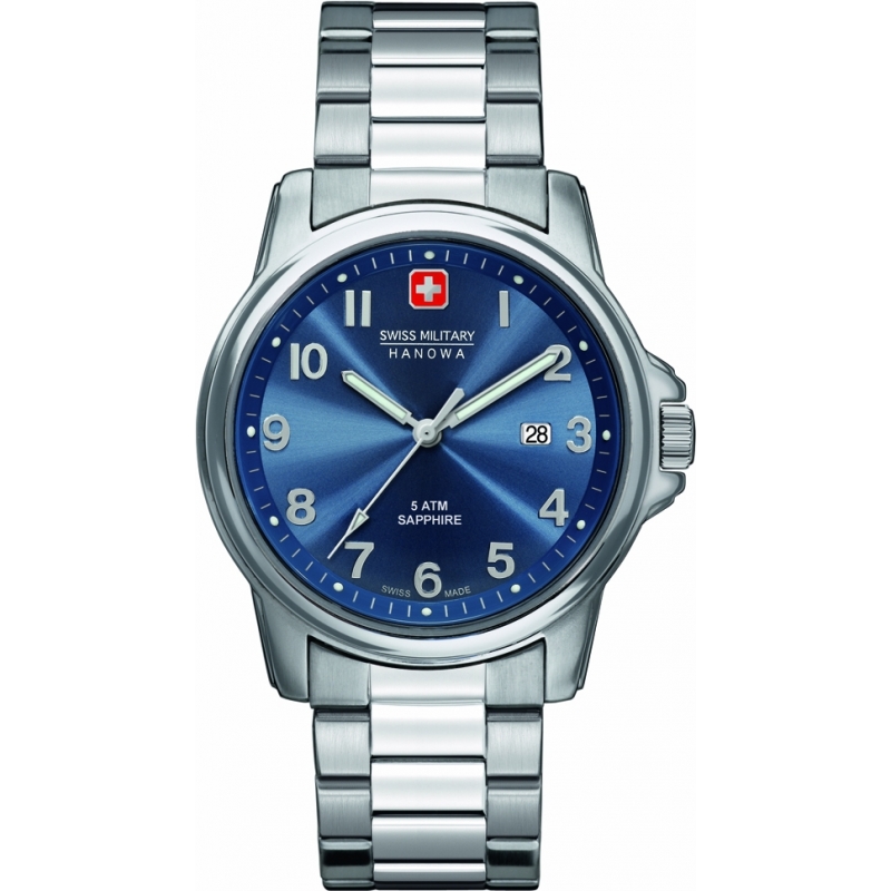 Swiss Military Mens Swiss Soldier Prime Blue Silver Watch